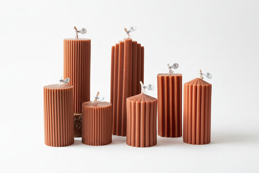 Bruine Cilinder Geurkaars – Sojawas Sfeerkandelaar met Retro Uitstraling