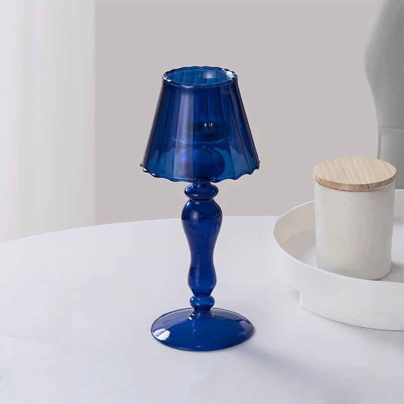 Mini Lamp Light – Atmospheric Glass Candle Holder in Lamp Shape