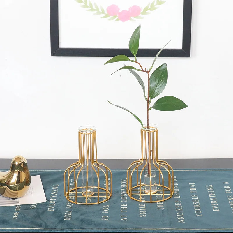Gold Metal Vase – Stylish Table Decoration