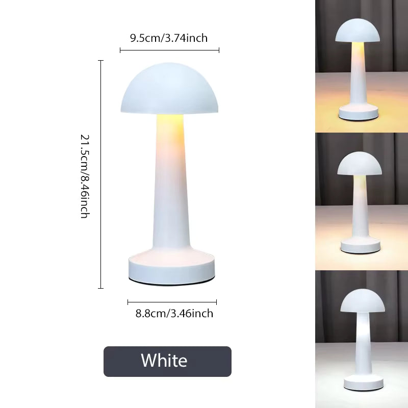 LED Paddenstoel Tafellamp – Touch Control & Draadloos Design