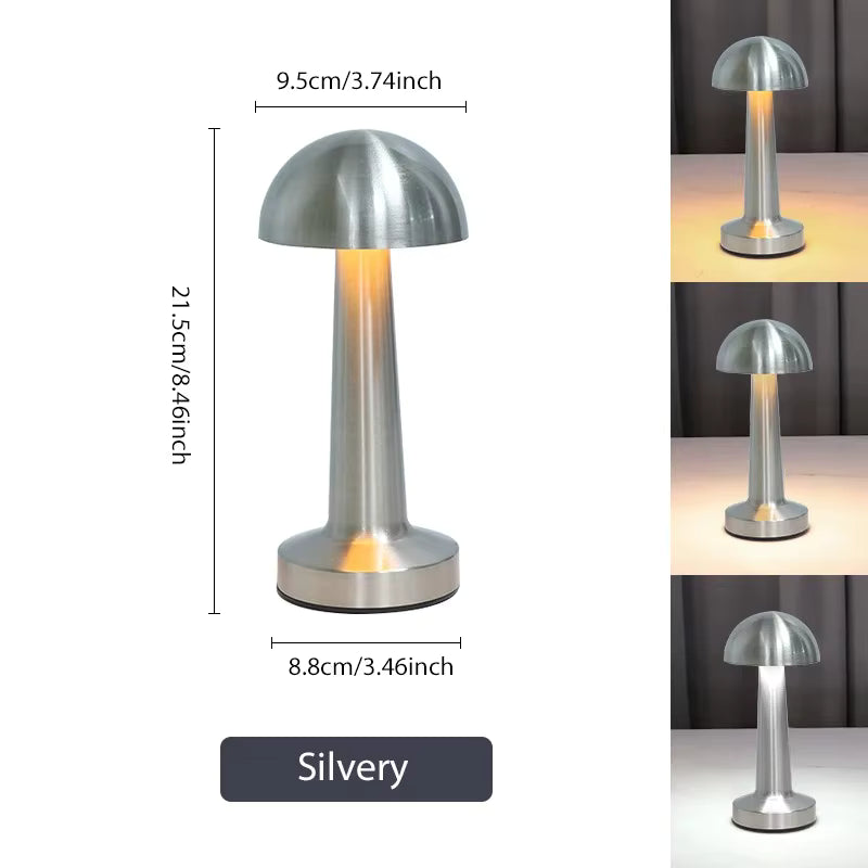 LED Paddenstoel Tafellamp – Touch Control & Draadloos Design
