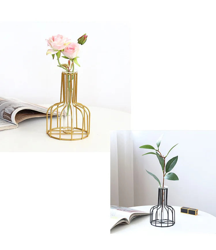 Gold Metal Vase – Stylish Table Decoration