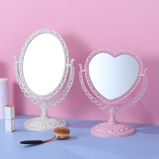 Retro Princess Makeup Mirror – Double-Sided &amp; Vintage