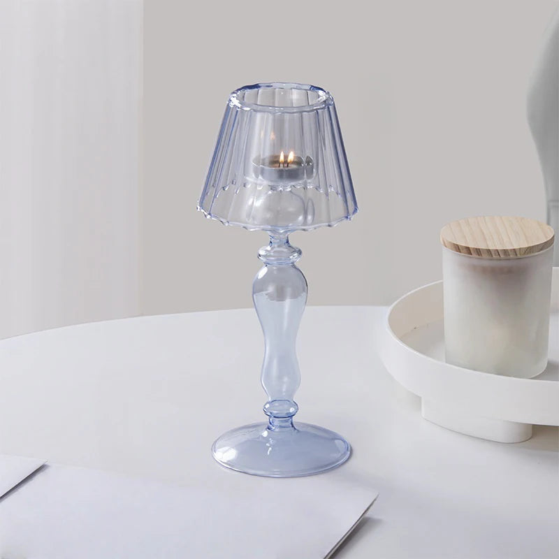 Mini Lamp Light – Atmospheric Glass Candle Holder in Lamp Shape
