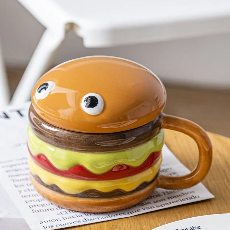 Burger Mug - De Creatieve Hamburgerbeker met Deksel