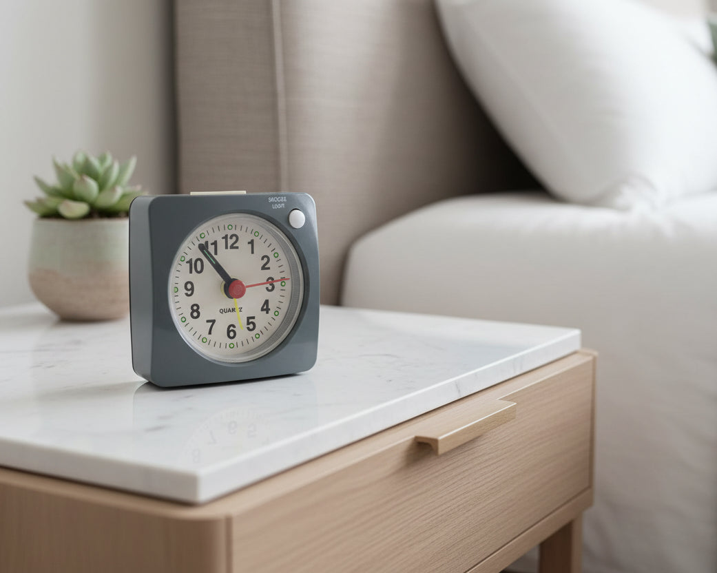 Mini Vierkante Wekker – Retro Vormgeving & Kleurrijk