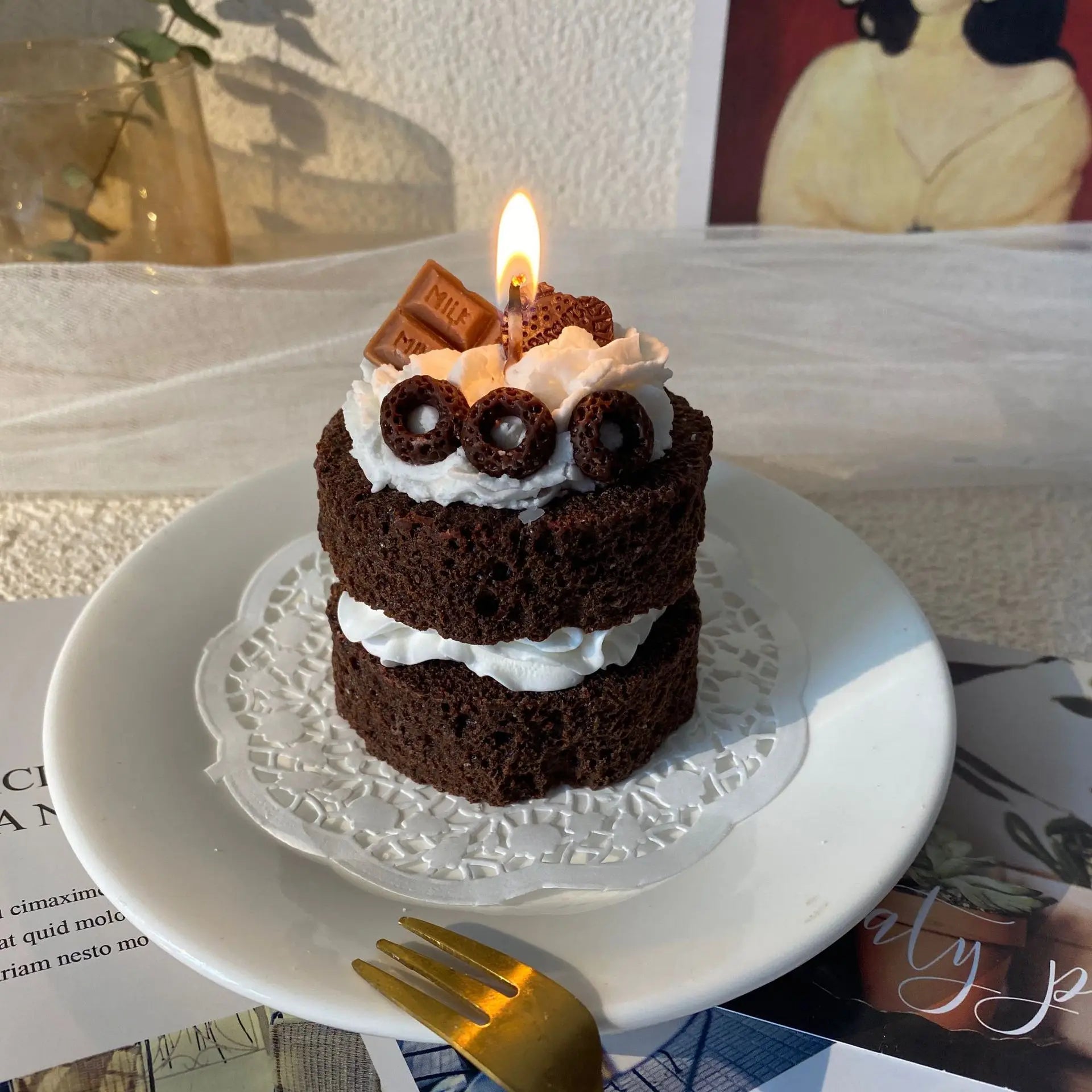 Chocolate Cake Scented Candles – Schattige Kaarsjes met Chocoladetaartgeur