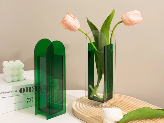 Transparante Acryl Vaas – Minimalistisch Design Ornament
