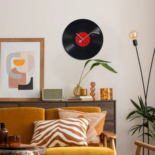 Vintage Vinyl Wandklok – Retro Music Statement