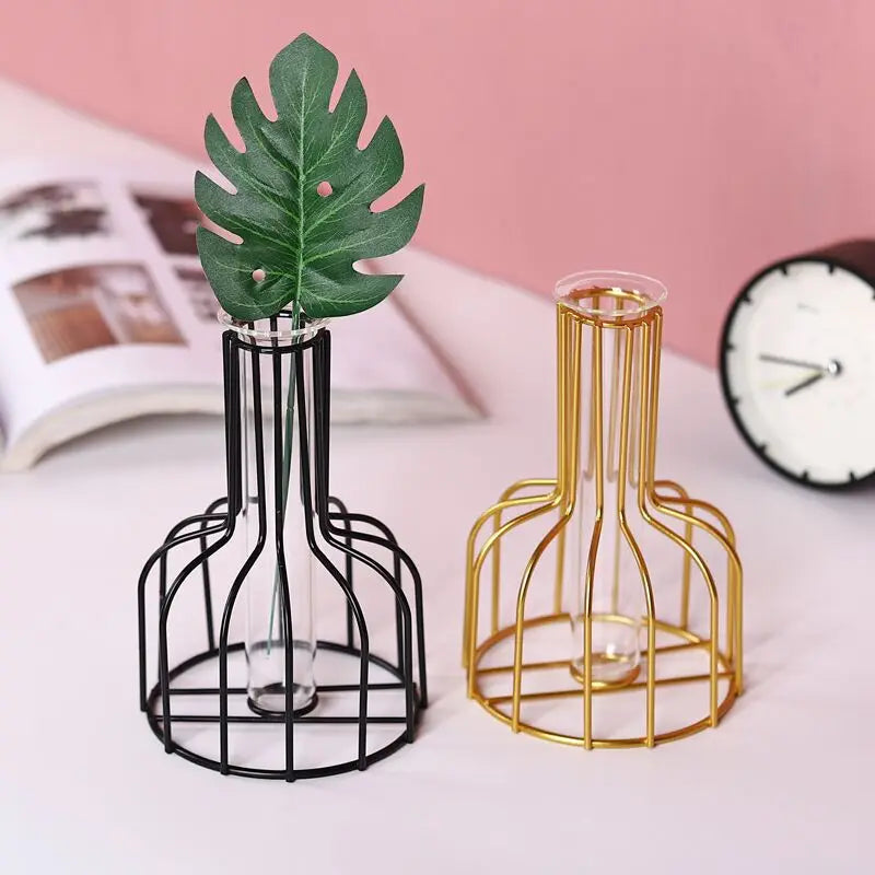 Gold Metal Vase – Stylish Table Decoration