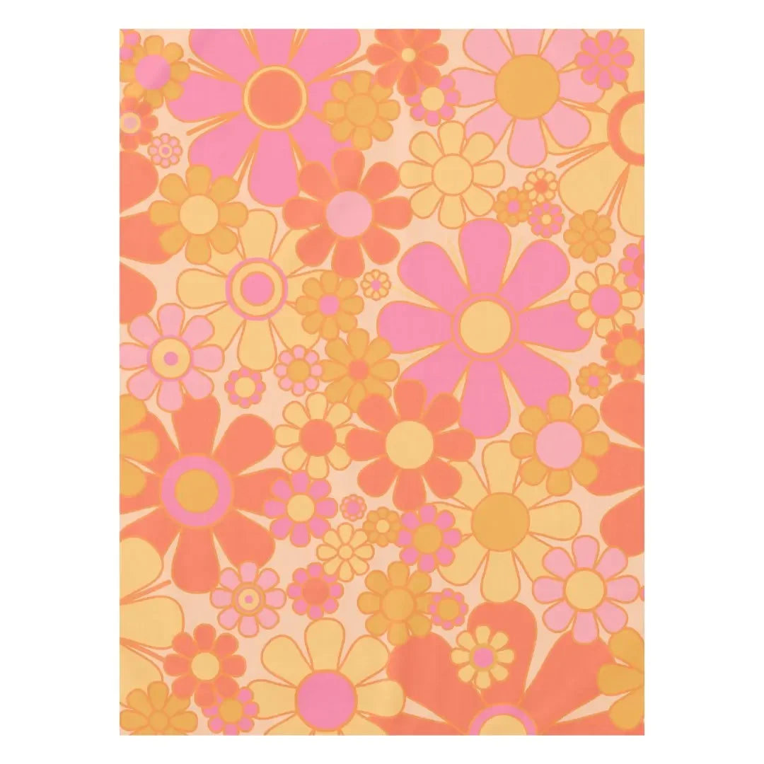 Groovy Flower Power Tafelkleed – Retro Bloemen vibes