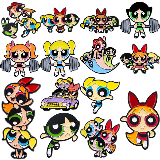 Power Girl Cartoon Pins – Girl Power Accessories