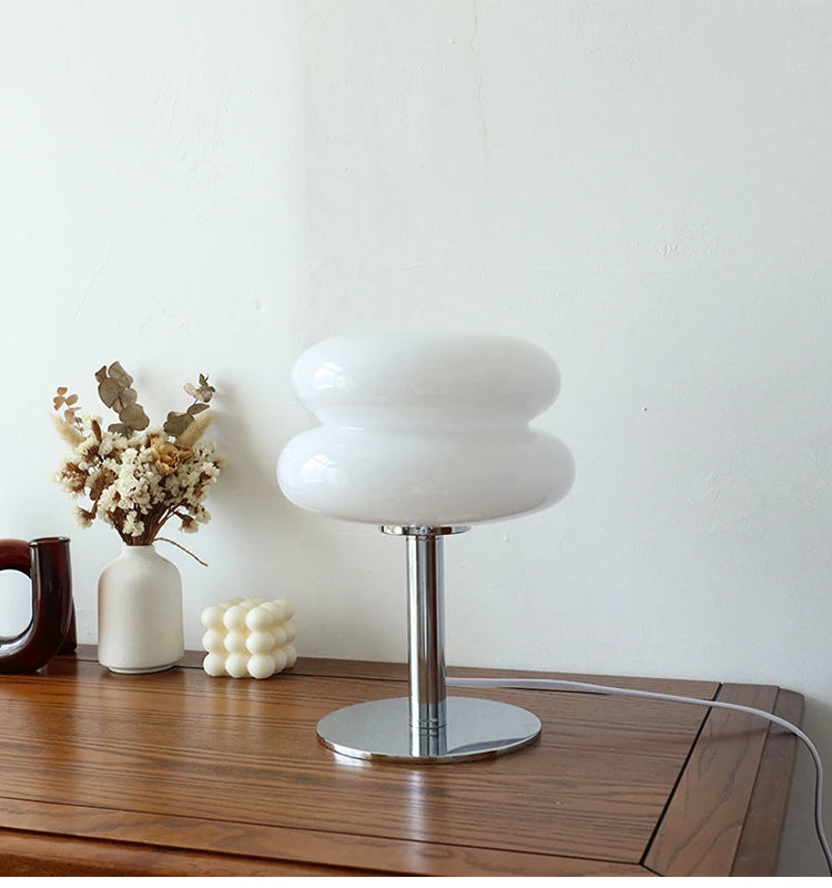 Macaron Glass Table Lamp – Soft Ambience with Dimmable Light