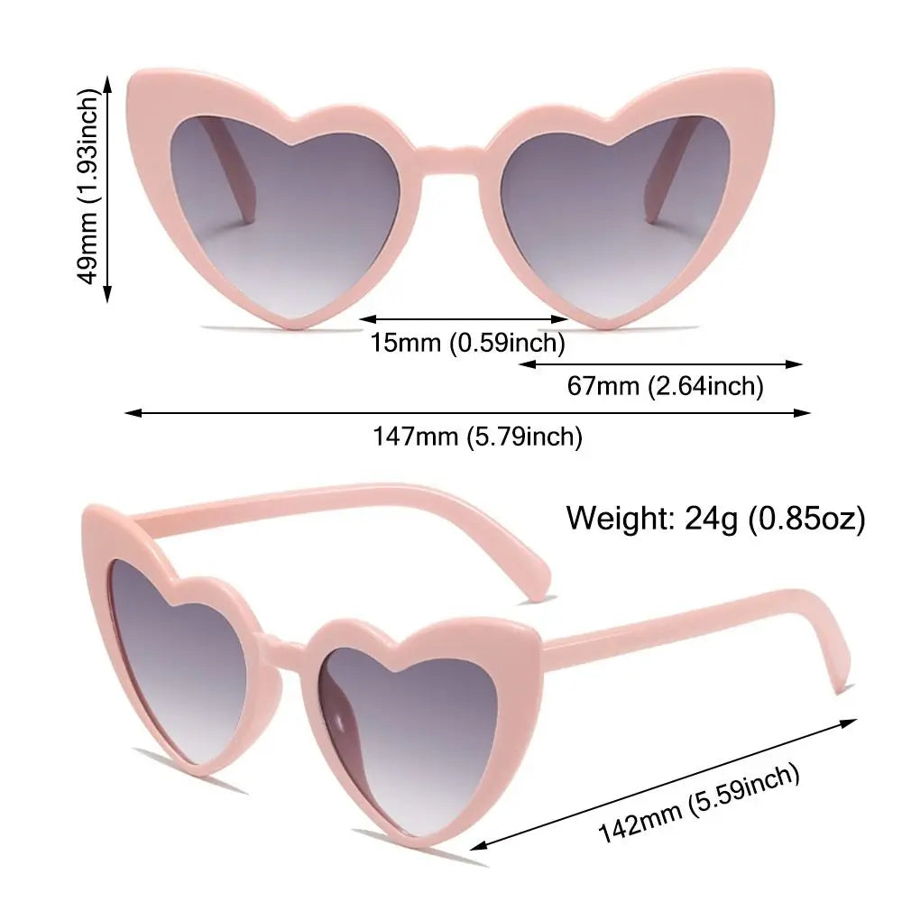 Heart-shaped Sunglasses for Women – Vintage Fashion Sunglasses with UV Protection