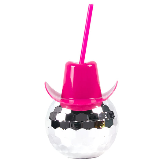 Disco Ball Cup with Straw &amp; Hat – The Ultimate Party Drinking Cup