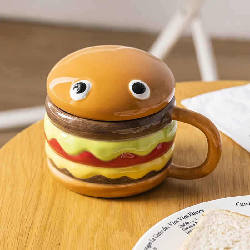 Burger Mug - De Creatieve Hamburgerbeker met Deksel